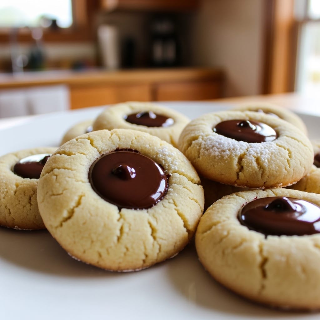 Chocolate Thumbprint Cookies