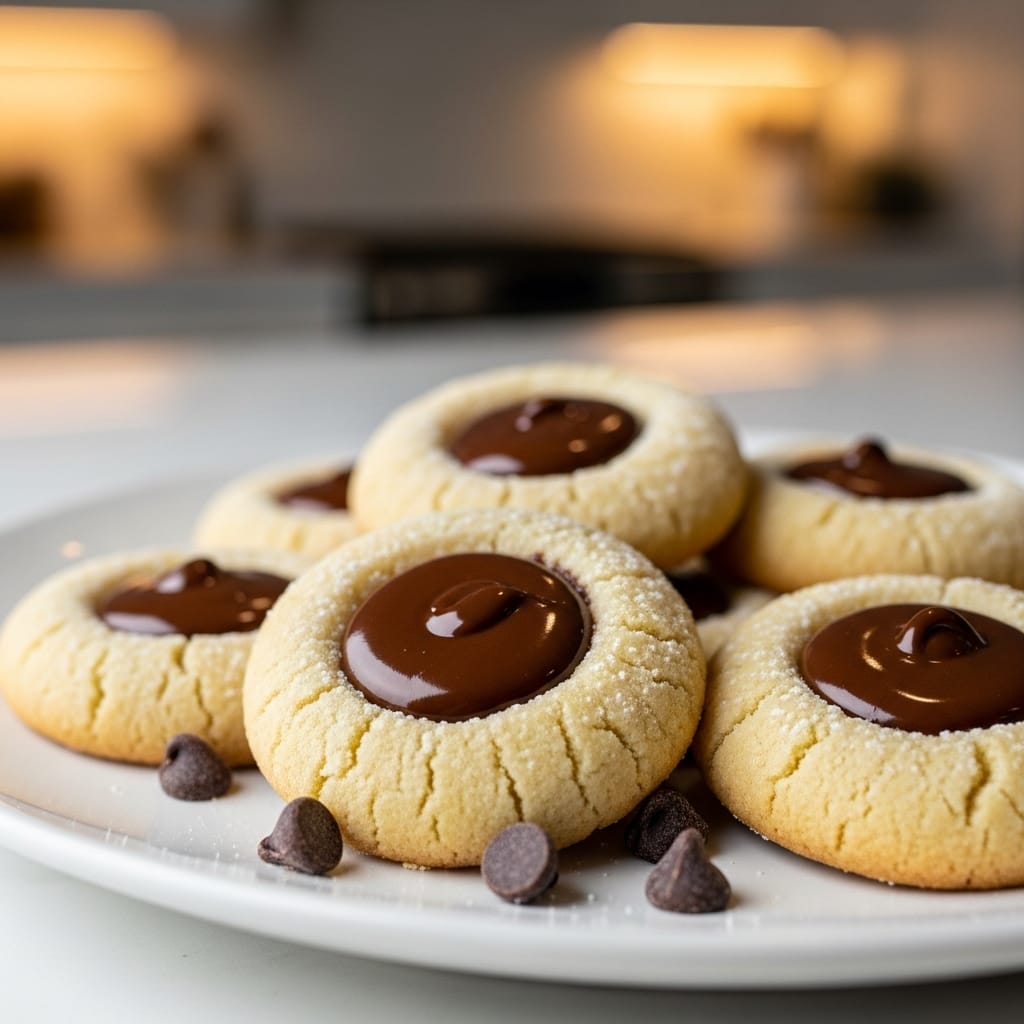 Chocolate Thumbprint Cookies