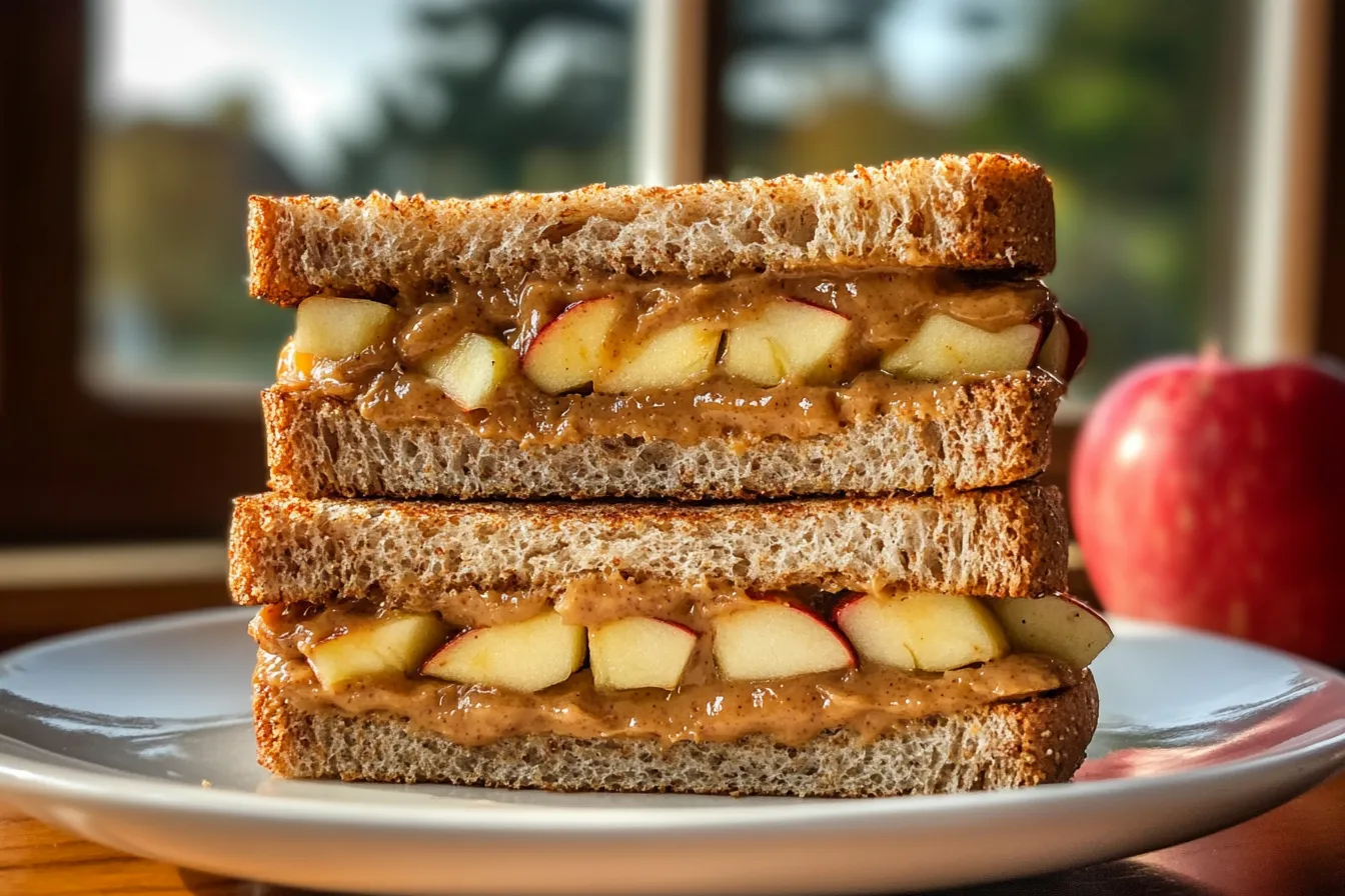 Apple Peanut Butter Sandwiches