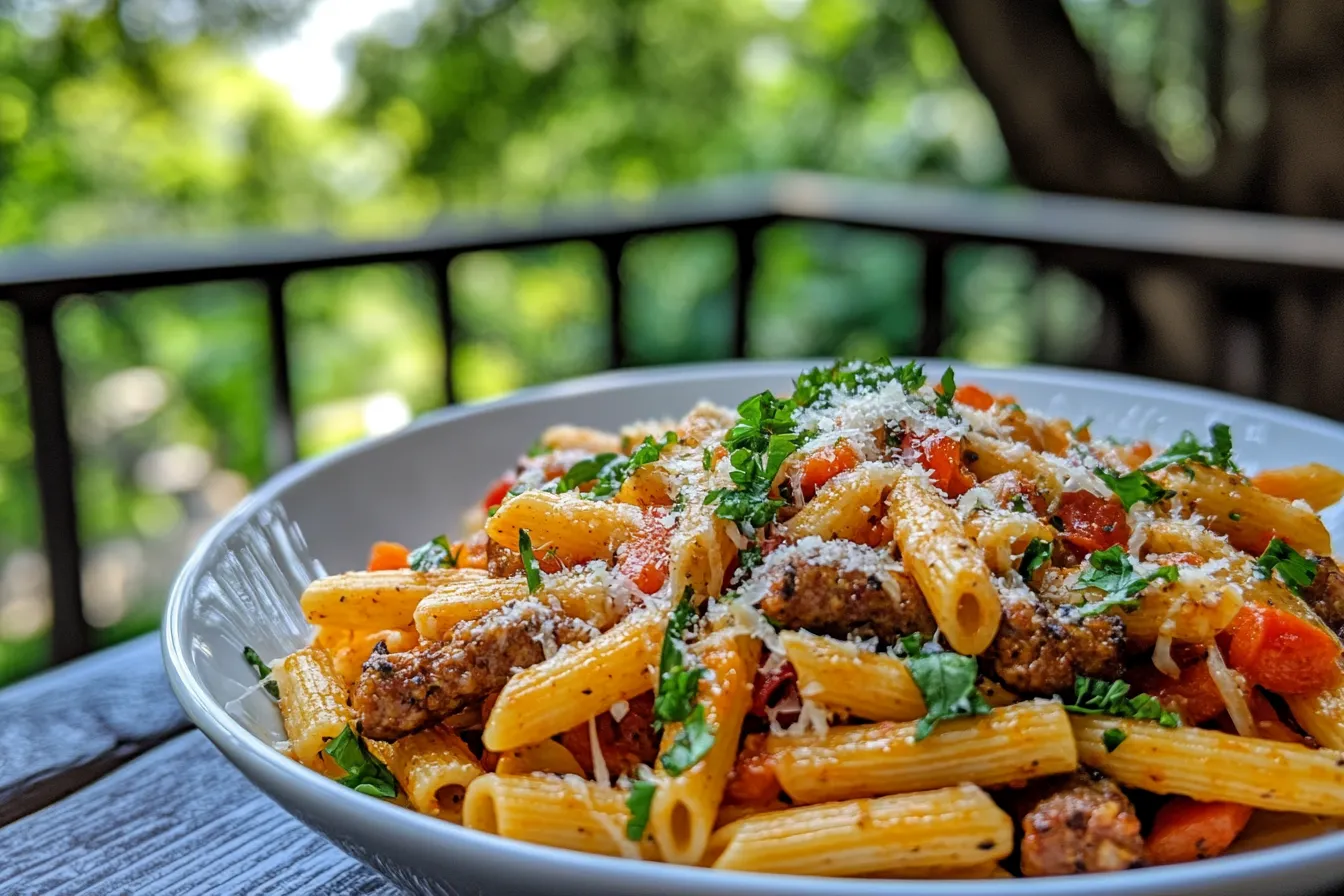 Cajun Sausage & Pepper Pasta