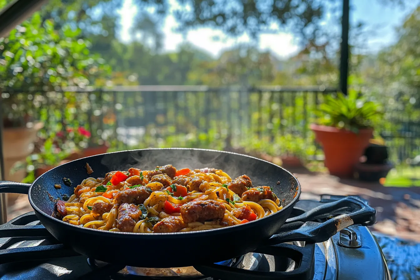 Cajun Sausage & Pepper Pasta