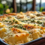Cheesy Mashed Cauliflower and Potato Bake