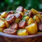 Cheesy Ranch Potatoes and Smoked Sausage