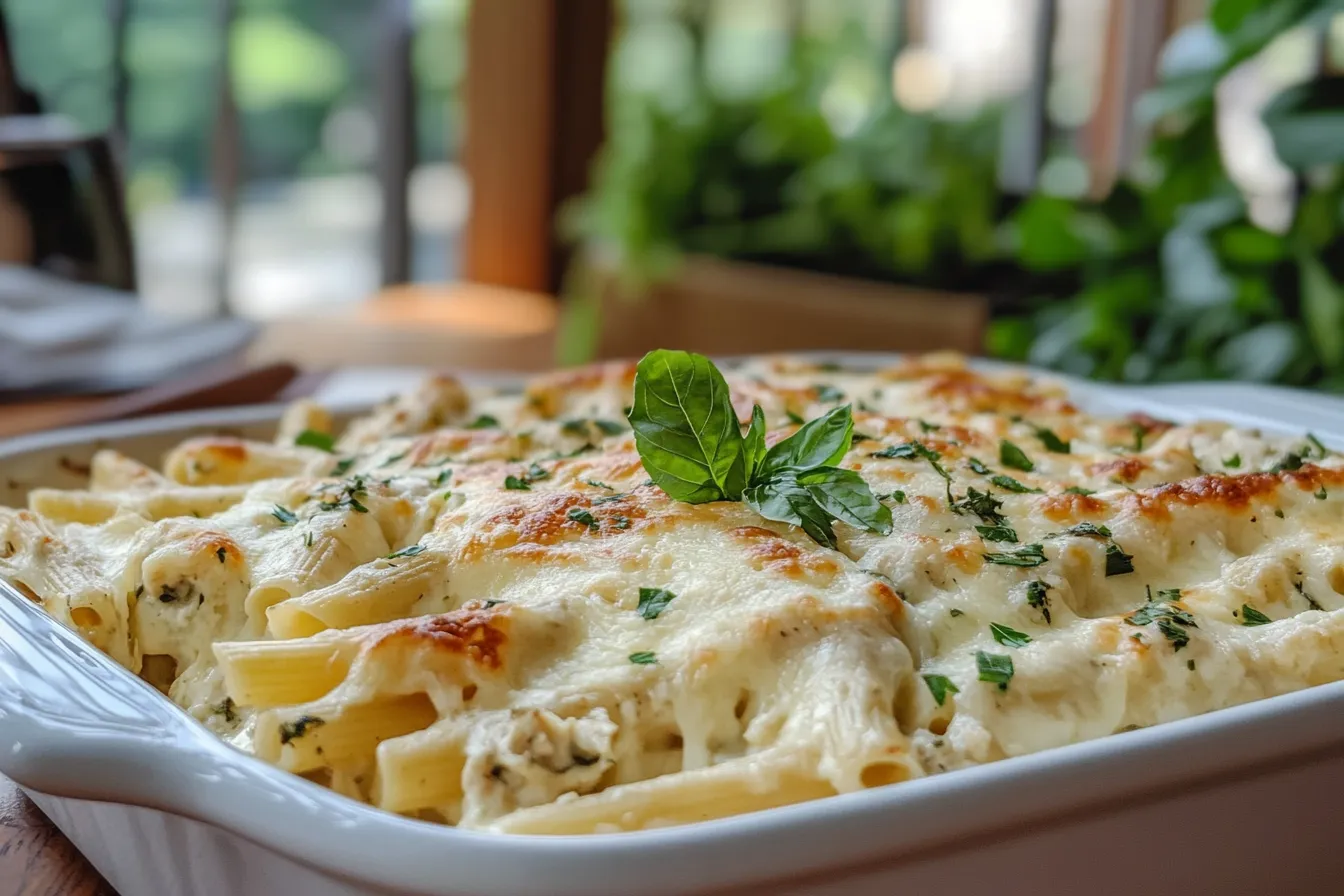Chicken Alfredo Baked Ziti
