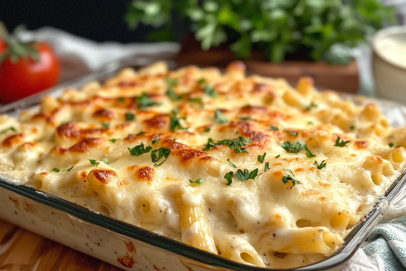 Creamy Alfredo Baked Ziti