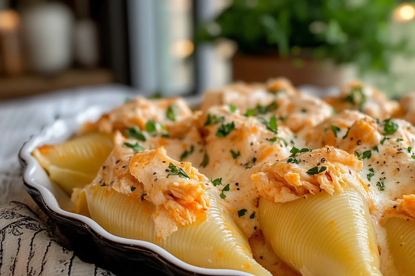 Creamy Buffalo Chicken Stuffed Shells