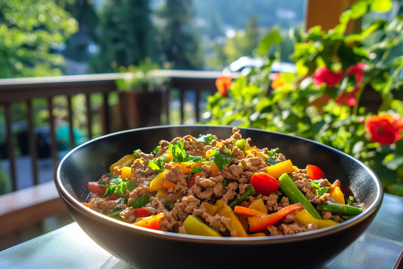 Fast Ground Turkey Stir Fry