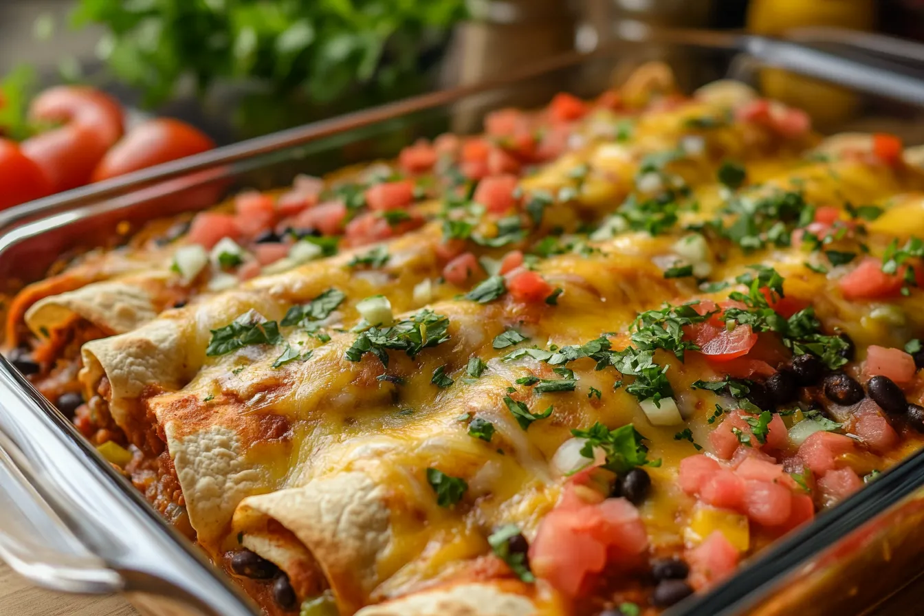 Ground Turkey Black Bean Enchiladas