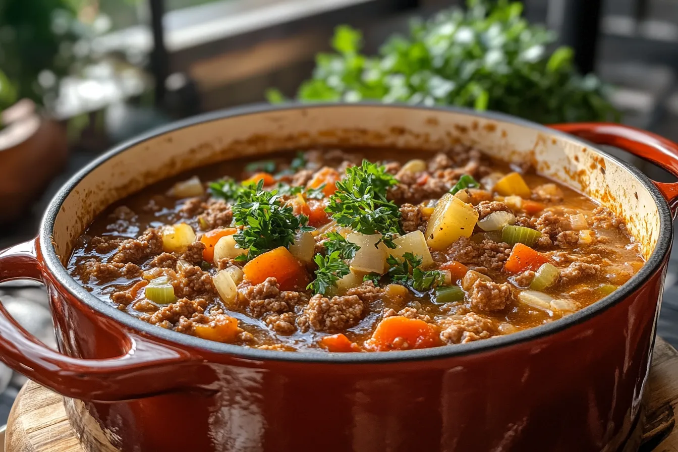 Ground Turkey Dutch Oven Stew