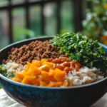 Ground Turkey Rice Bowl