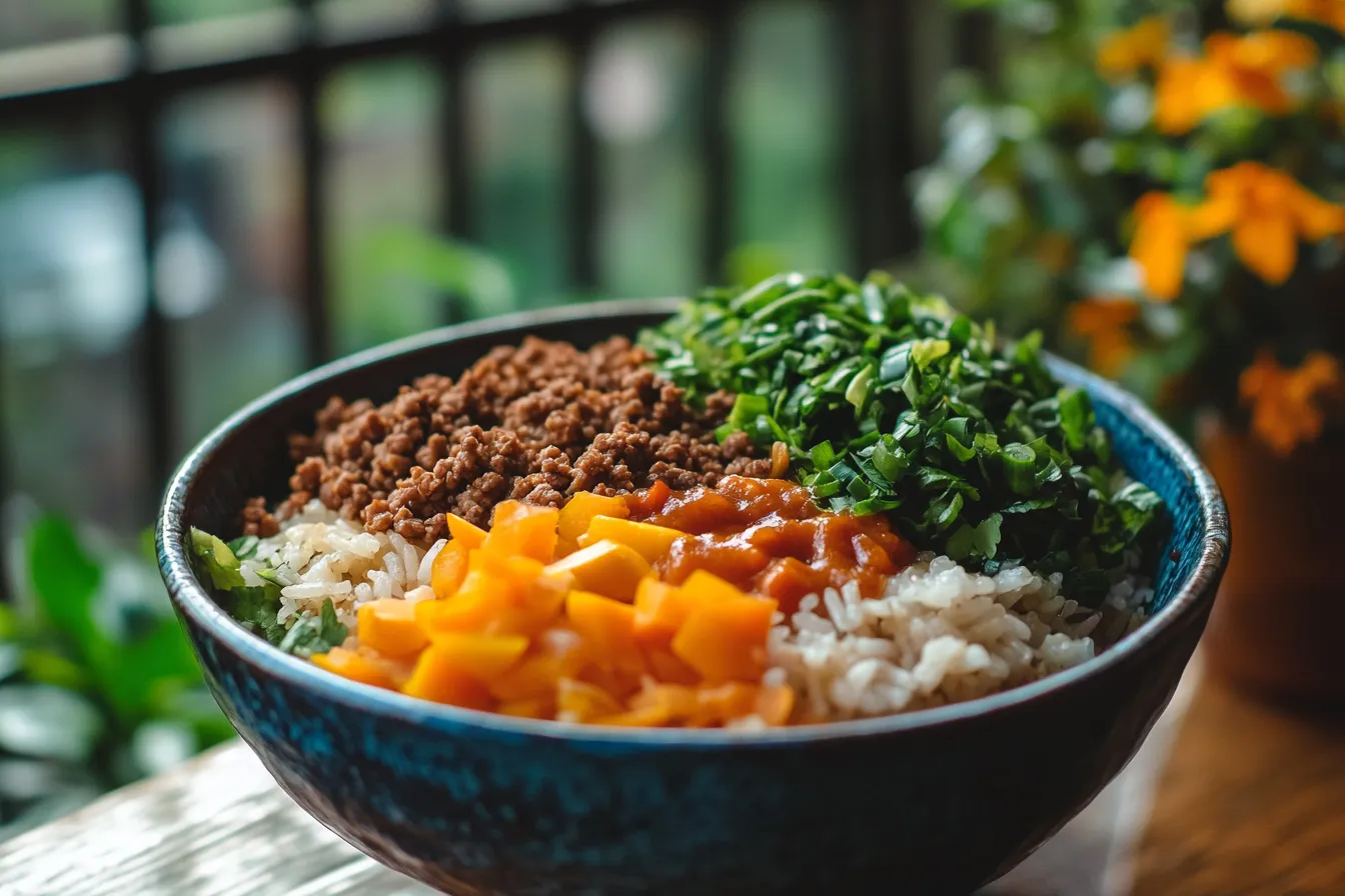 Ground Turkey Rice Bowl