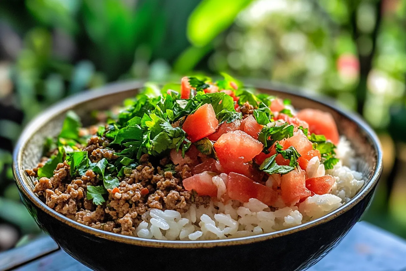 Ground Turkey Rice Bowl