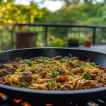 Lazy Beef and Noodle Skillet
