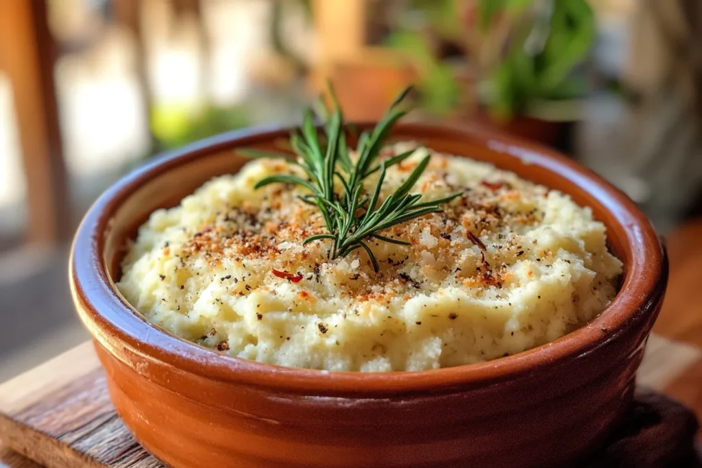 Parmesan Roasted Mashed Cauliflower