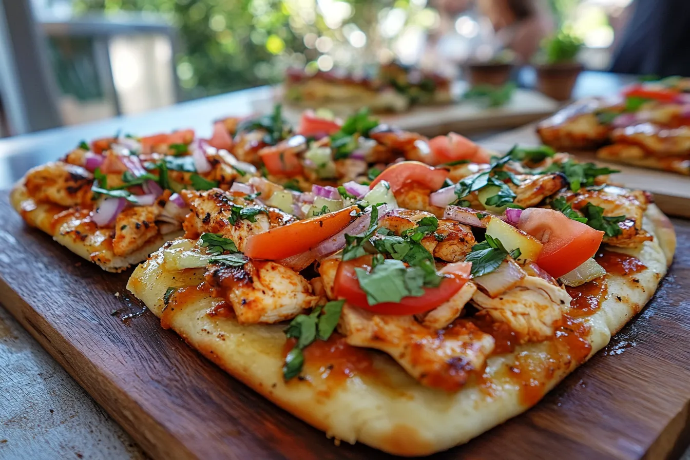 Quick BBQ Chicken Flatbreads