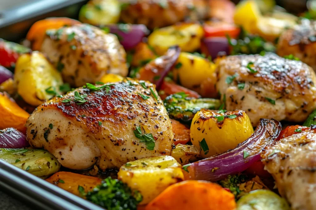 Sheet Pan Garlic Butter Chicken and Veggies