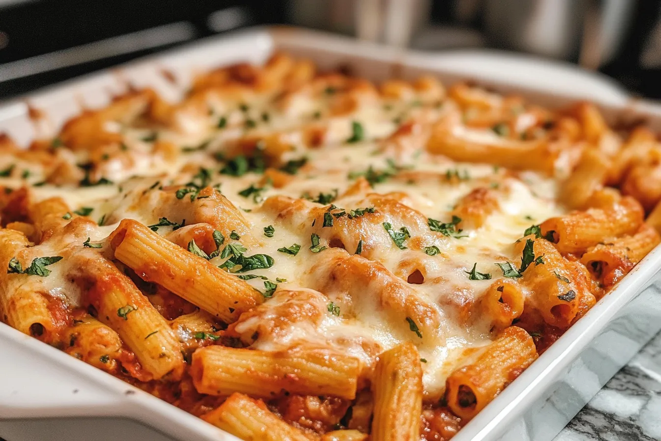 Spicy Arrabbiata Ziti Bake