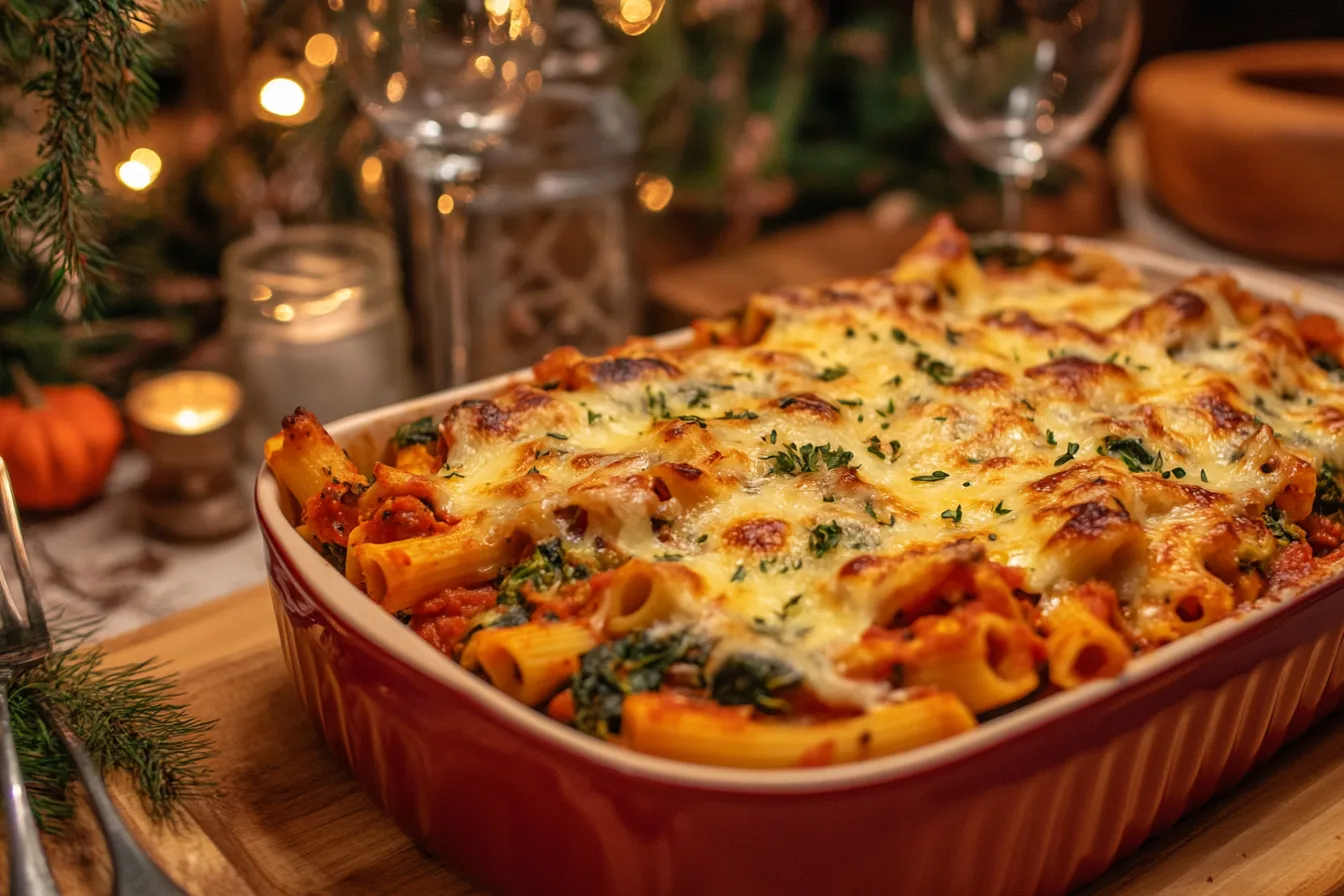 Spinach & Artichoke Baked Ziti