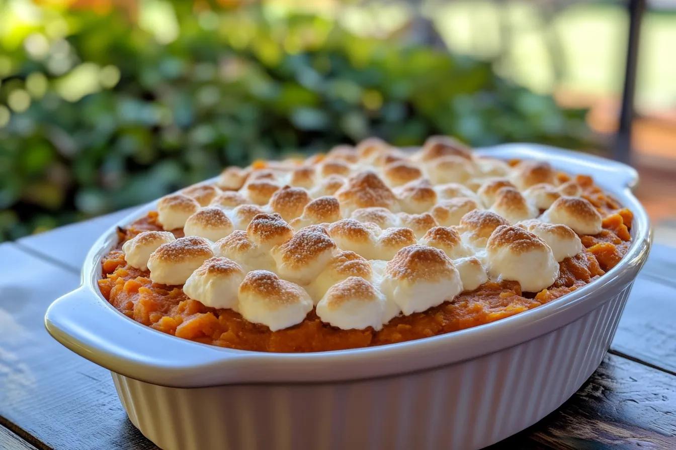 Sweet Potato Casserole with Marshmallow Topping