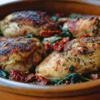Tuscan Chicken with Spinach and Sun-Dried Tomatoes
