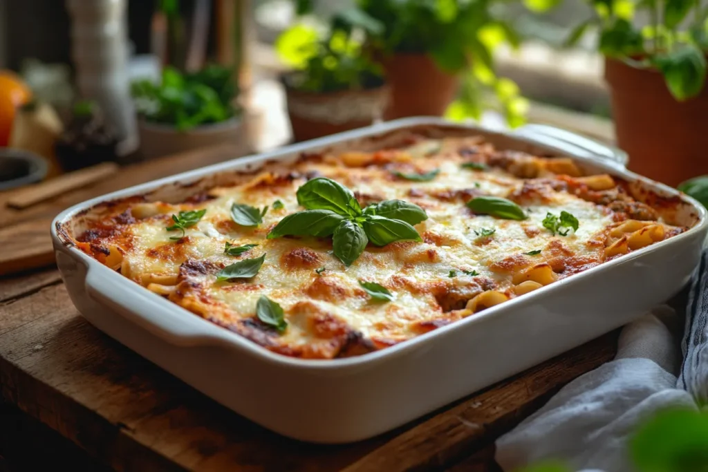 Ziti with Ricotta & Meatballs
