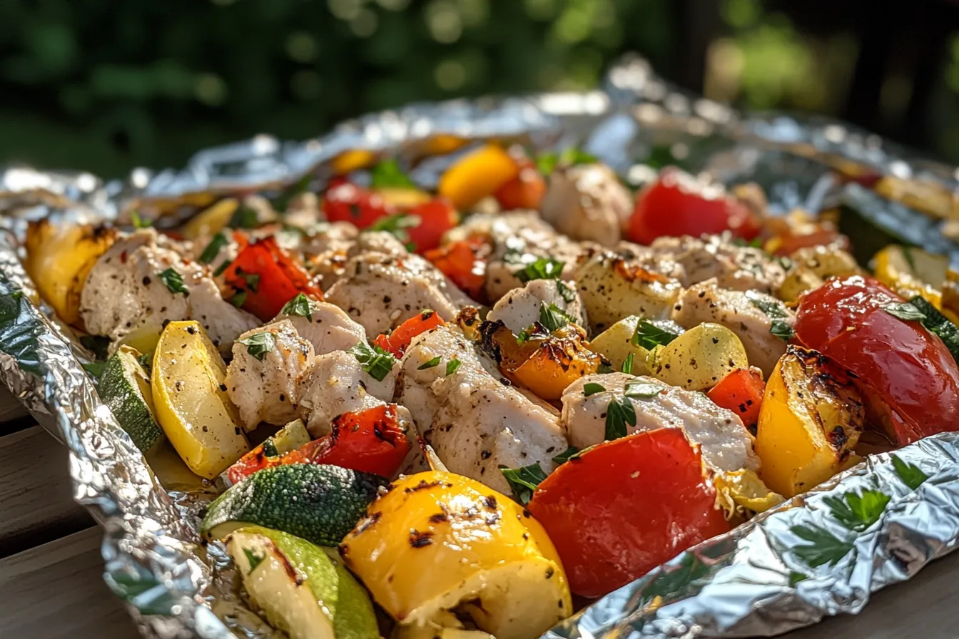 Chicken and Veggie Foil Packets