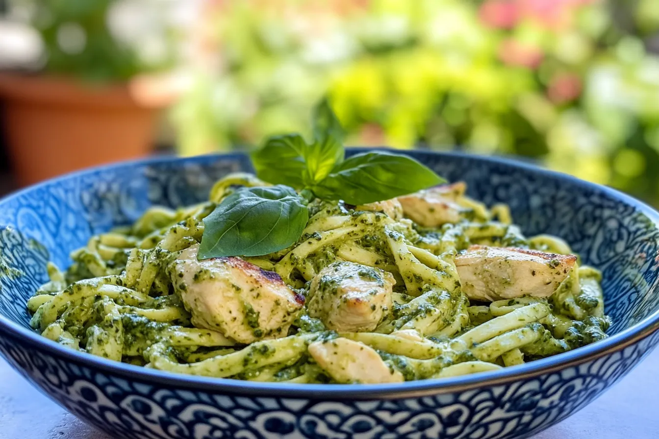 Creamy Pesto Chicken Zoodles