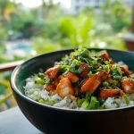 Delicious Sticky Chicken Rice Bowls