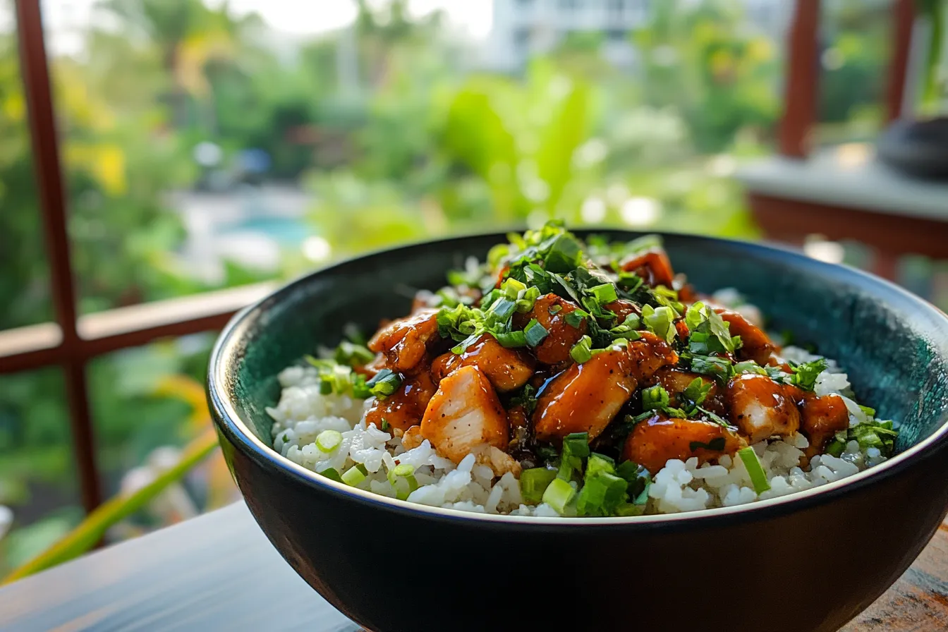 Delicious Sticky Chicken Rice Bowls