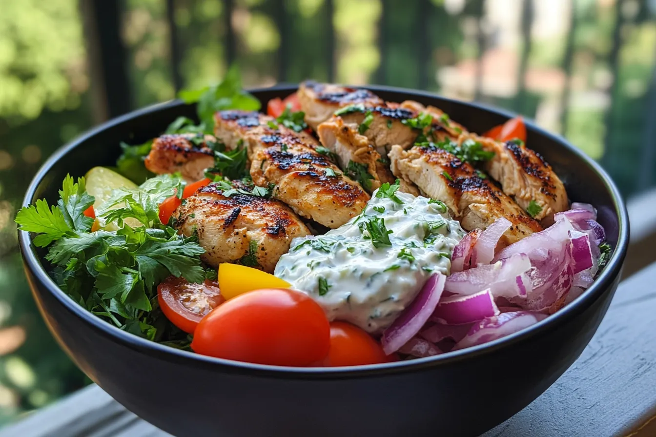 Greek Chicken Bowls with Tzatziki