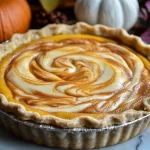 Pumpkin Cream Cheese Swirl Pie