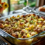 Sausage Apple Stuffing Bake