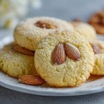 Vanilla Almond Shortbread Cookies
