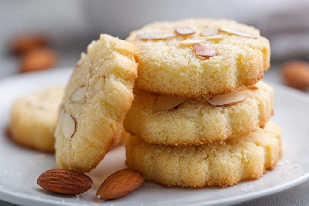 Vanilla Almond Shortbread Cookies