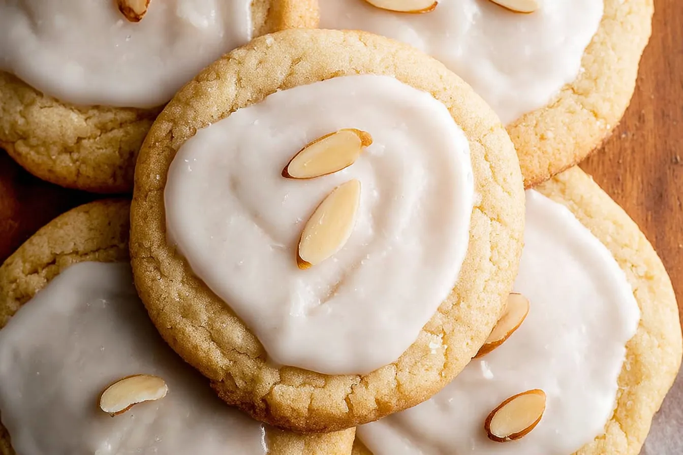 Almond Sugar Cookies with Icing - Delicious Treats