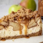 Apple Crumble Cheesecake Slices Ready to Serve