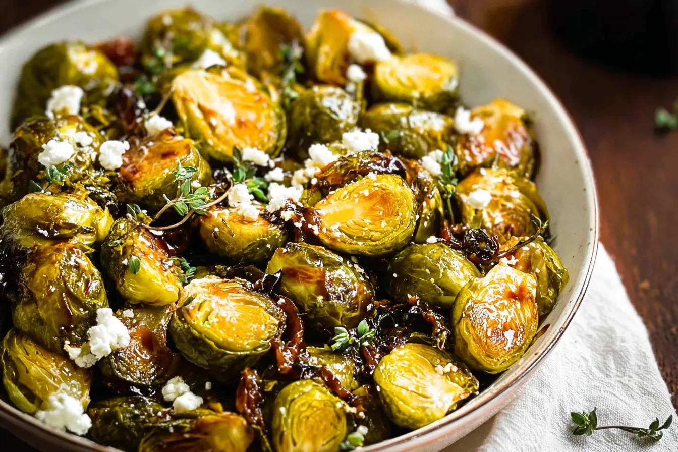 Balsamic Apple Brussels Sprouts
