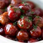 Delicious Christmas Cranberry Meatballs Ready to Serve