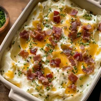 Christmas Loaded Mashed Potatoes Served in a Festive Bowl