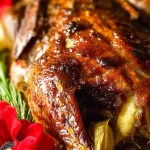 Christmas Roast Duck Glazed with Orange - Holiday Feast