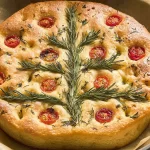 Festive Christmas Tree Focaccia - A Holiday Baking Delight