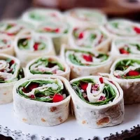 Christmas Veggie Tortilla Roll Ups - Festive Appetizer