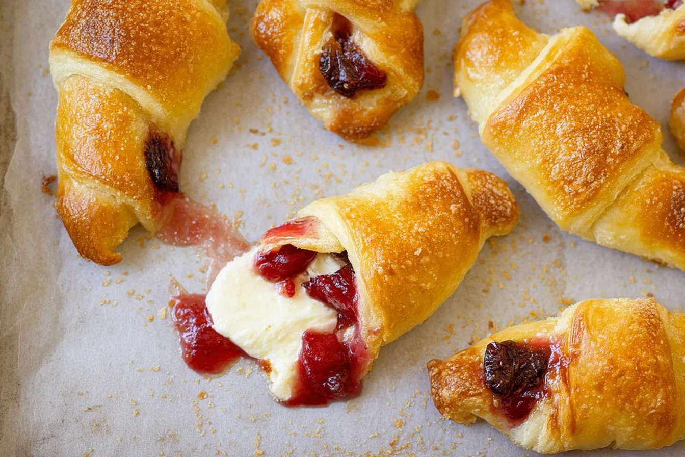 Decadent Cranberry Cream Cheese Crescent Bites
