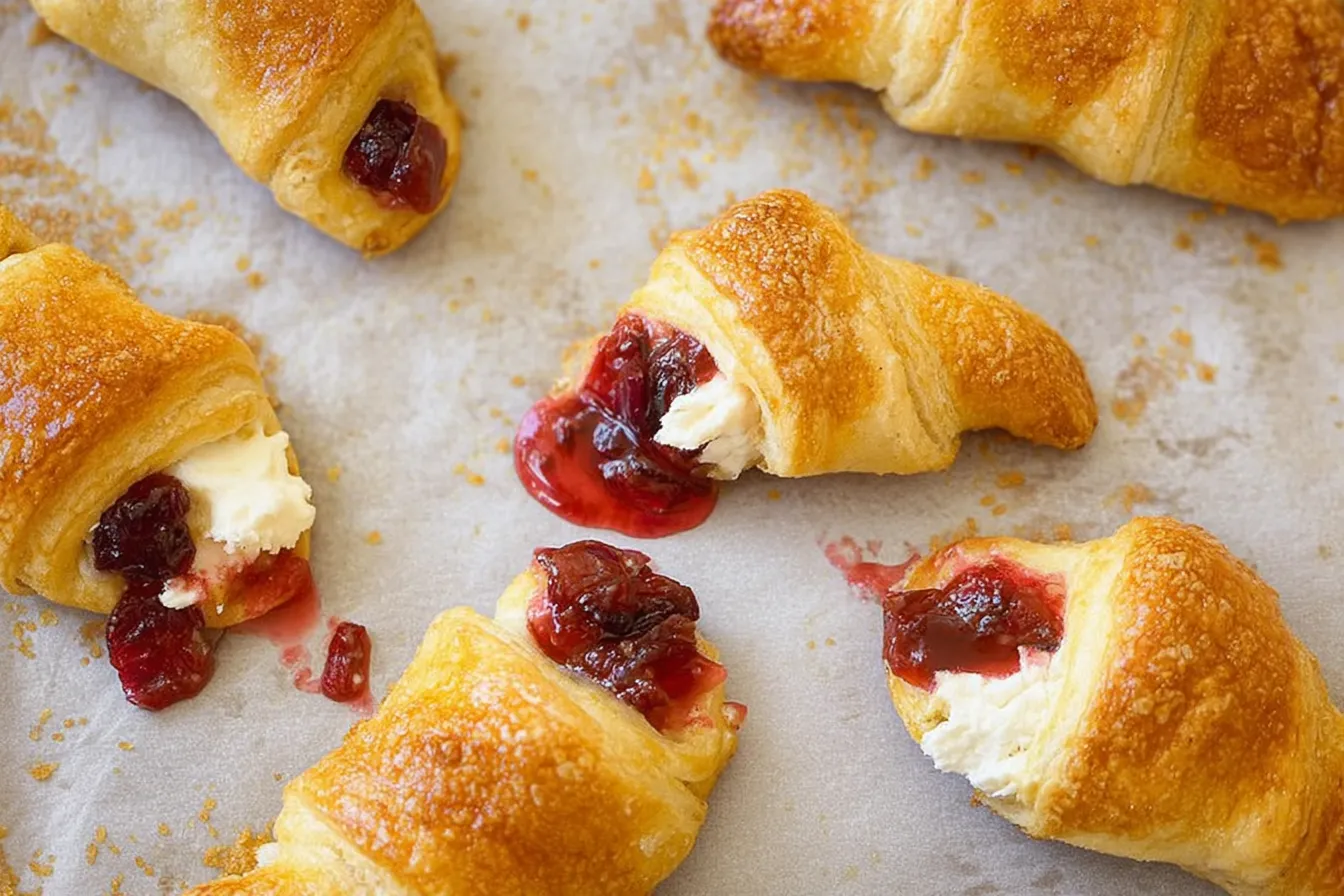 Cranberry Cream Cheese Crescent Bites
