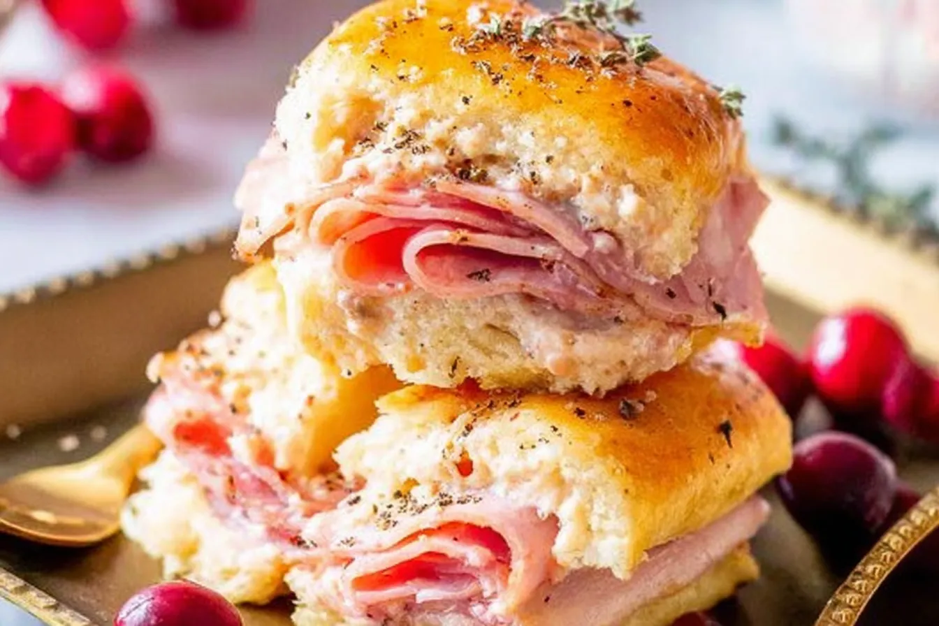 Cranberry Ham Roll Ups with Dijon Spread