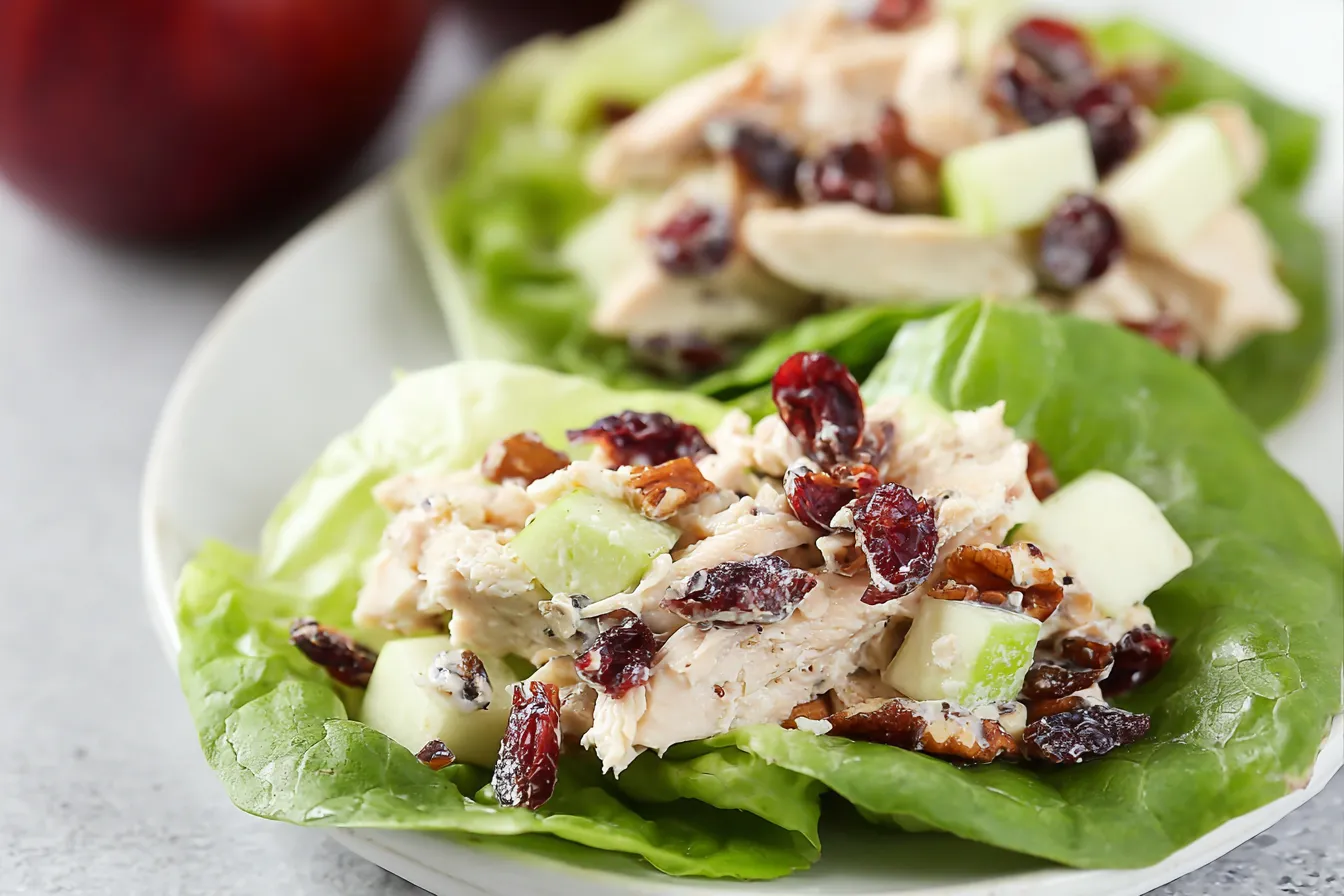 Cranberry Pecan Chicken Salad Wraps - Fresh and Flavorful