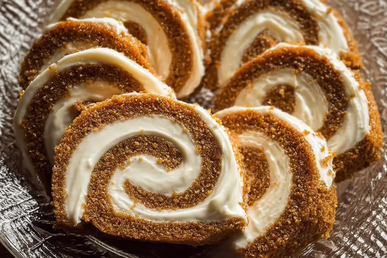 Creamy Pumpkin Spice Roll Cake