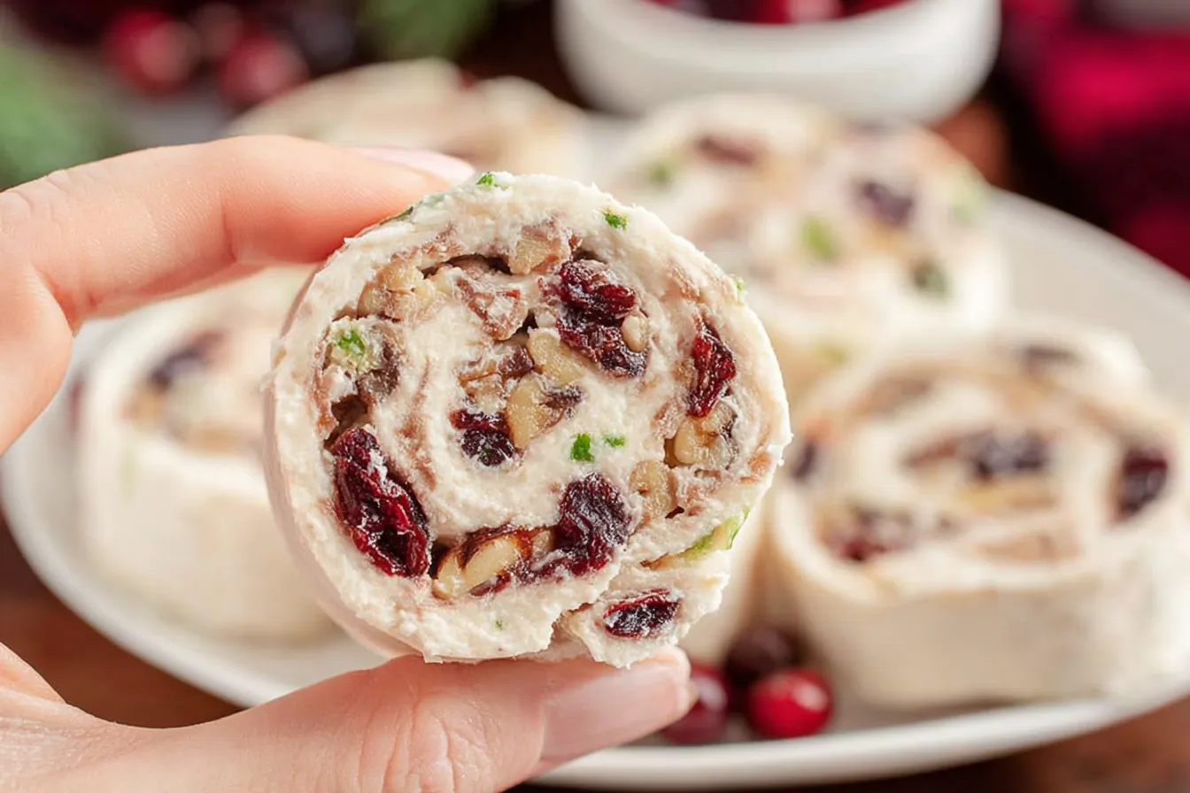 Festive Cranberry Cream Cheese Roll Ups