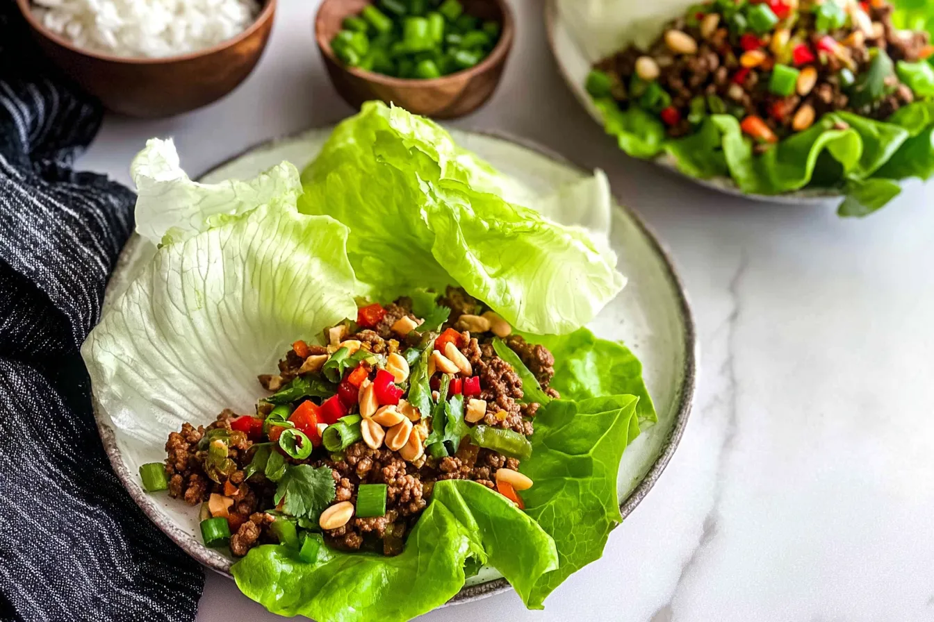 Ground Beef Lettuce Wrap Bowls