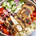 High-Protein Mediterranean Chicken Meal Prep Plate